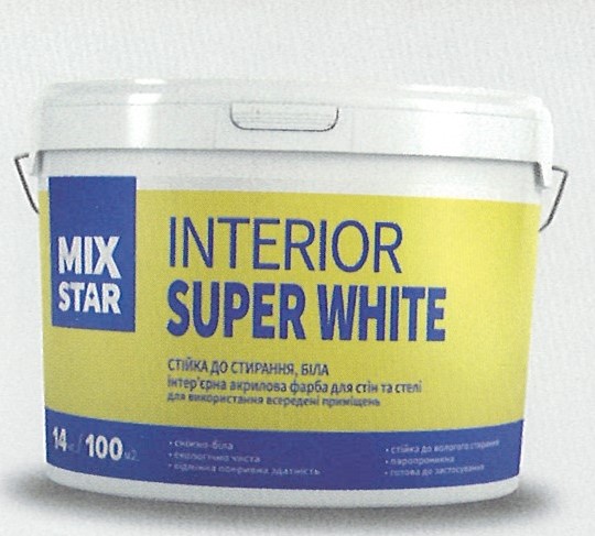 Інтер'єрна акрилова фарба MIX STAR 14 кг